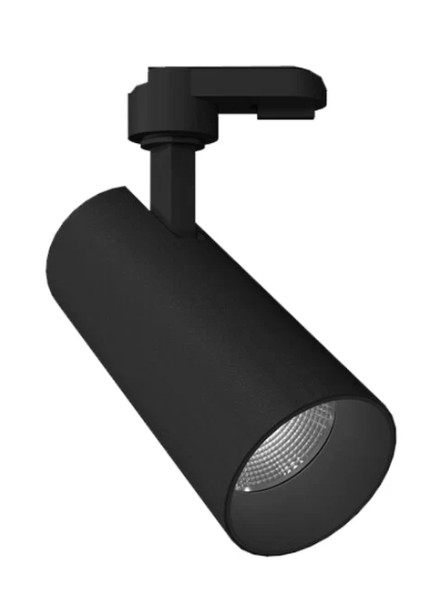 AURA 15W 3CCT dimmable barrel shape LED track spot BLACK